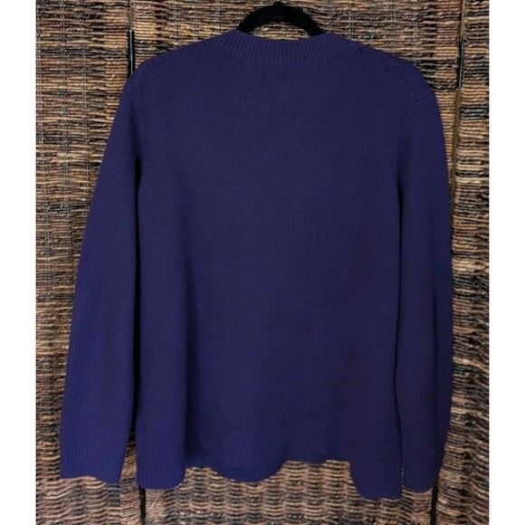 Theory 100% Cashmere Crew Neck Sweater Medium Purple Minimalist Thick Capsule - Picture 2 of 8
